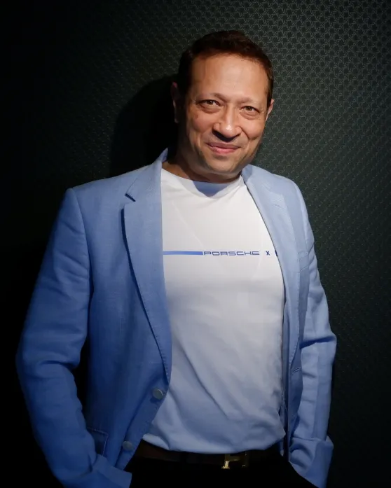 Jimmy Mistry, Founder & CMD of Della Group, in a light-blue blazer